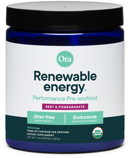 Renewable Energy: Pre-Workout Powder 20 servings Beet and Pomegranate