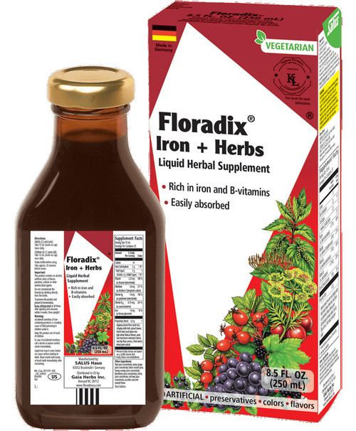 Floradix Iron + Herbs Liquid Herbal Supplement 8.5 ounce