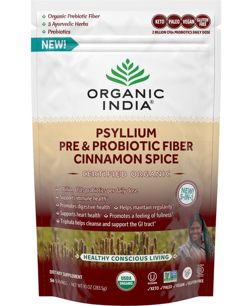 Psyllium Pre & Probiotic Fiber 56 servings Cinnamon Spice