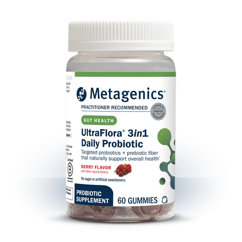 UltraFlora 3 in 1 Daily Probiotic 60 gummies Berry Flavor