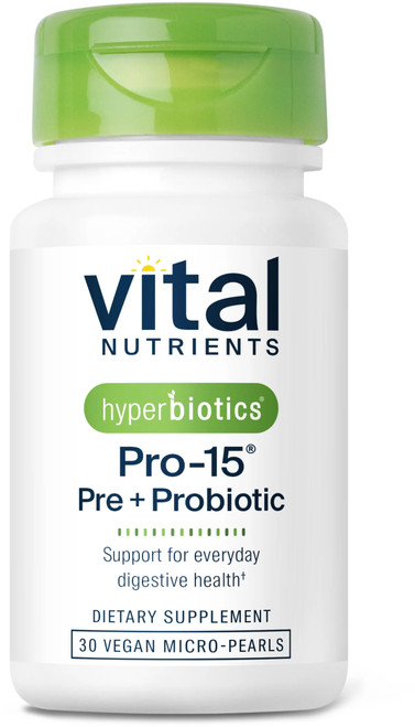 Hyperbiotics Pro-15 Pre plus Probiotic 30 micro pearls Hyperbiotics Pro-15 Pre plus Probiotic 30 micro pearls