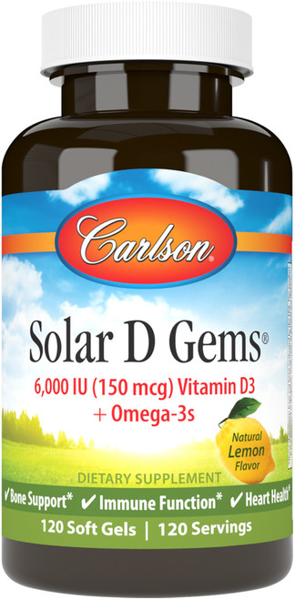 Solar D Gems - 6,000 IU 120 soft gels Solar D Gems - 6,000 IU 120 soft gels