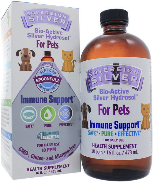 Bio-Active Silver Hydrosol Immune Pets Flat Cap 16 ounce