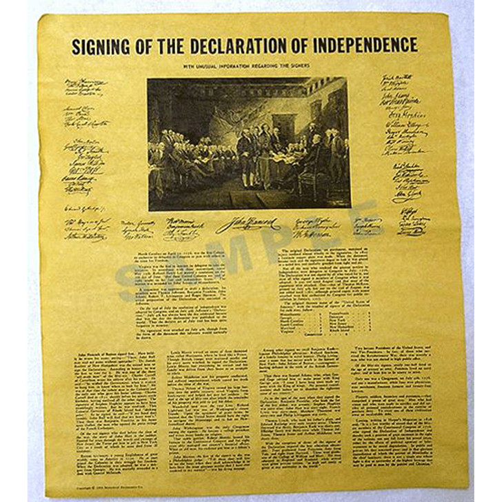 Replica Document - Signing of the Declaration of Independence 1776 Main Image