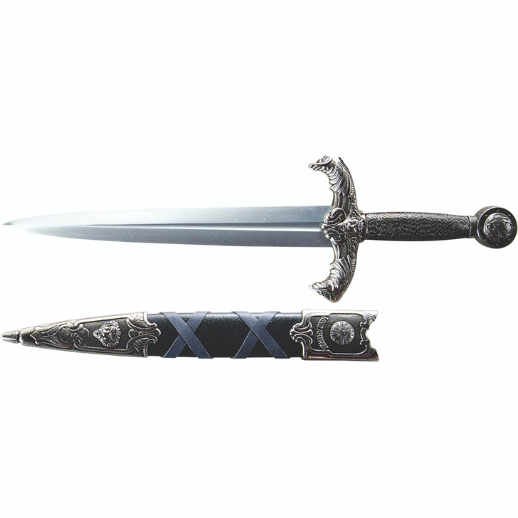 Denix Medieval King Arthur Replica Dagger With Scabbard - Silver Main Image