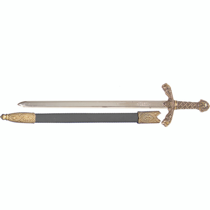 Richard the Lionheart Replica Sword Letter Opener with Scabbard Main Image