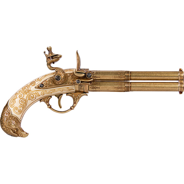 Denix Replica French 18th Century 2 Barrel Flintlock Pistol Main Image