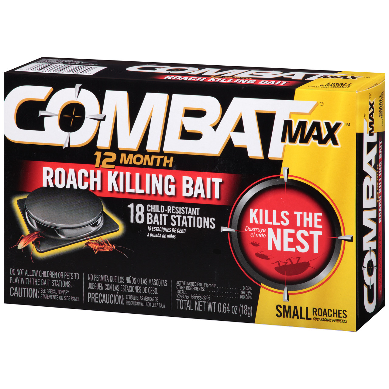 Combat Max 12 Month Roach Killing Bait. (18 Pack) - US Pest Supply