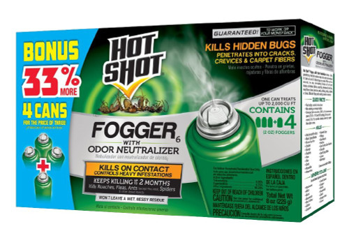 Hot Shot Fogger with Oder Neutralizer, 4 count, 2 oz 