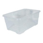 Clear Storage Box 42l With Black Lid