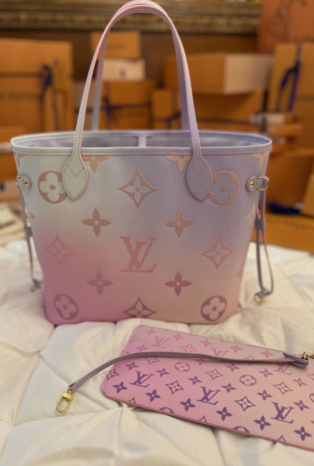 Louis Vuitton Neverfull MM Sunrise Pastel M46077 100% Authentic With pouch