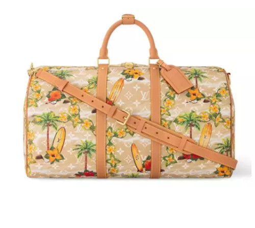 NIB Louis Vuitton Keepall Bandouliere 50 Monogram Surfin Sand M2500 Authentic NIB Louis Vuitton Keepall Bandouliere 50 Monogram Surfin Sand M2500 Authentic