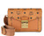 MCM Viktor  Small Cognac Canvas Padlock Shoulder Bag  1031706