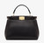 FENDI Peekaboo Mini Leather Black GOLD Buckle 2WAY Bag 1031708