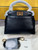 FENDI Peekaboo Mini Leather Black GOLD Buckle 2WAY Bag 1031708