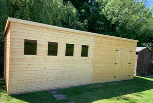 24x10  pent garden shed/Storage double doors 4 windows 