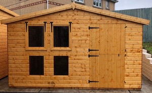 12x10 apex single stable door x4 window 2 single opening windows 
