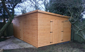 22x10 pent double door & single door no windows 