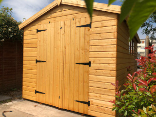 14x8 apex 4ft6"  double doors