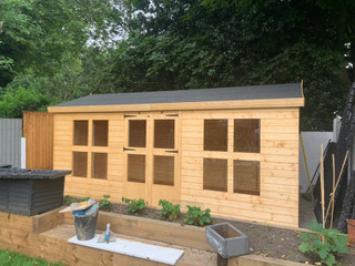 16x10 apex summerhouse double doors 