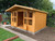 12x10 apex summerhouse 2ft roof overhang no porch double doors