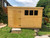 12x10 pent single door 3 windows 13mm t&g cladding including roof, 3x2 framework 1” thick floor planking sitting in 3x2 floor bearers
