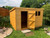 12x10 pent single door 3 windows 13mm t&g cladding including roof, 3x2 framework 1” thick floor planking sitting in 3x2 floor bearers