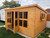 14x10 pent summerhouse 2x double opening windows
