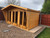 14x8 summerhouse x3 double doors 2ft tapered  sides