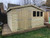 12x10 apex 19mm Tanalised double doors, galvanise Inges, 3 windows