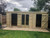 20x10 19mm Tanalised pent partition at 14ft x2 long window double doors & single door