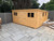 18x12 pent garden shed double door x1 single door x6 single windows