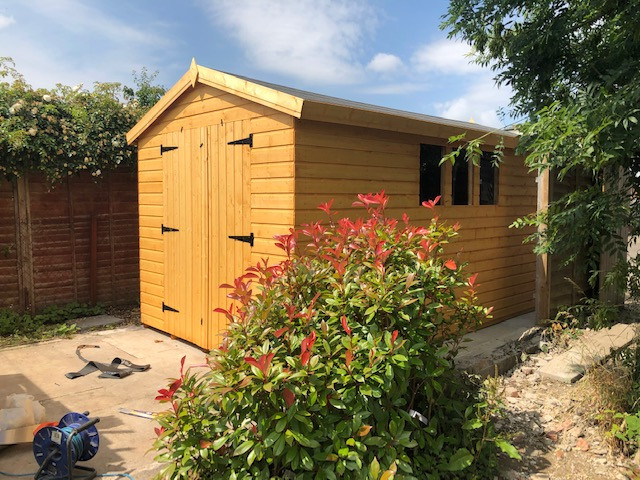 14x8 apex 4ft6"  double doors