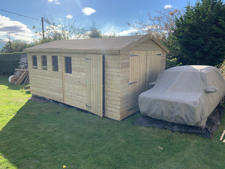 20x10 7ft double door Garage , 2ft6" pedestrian door