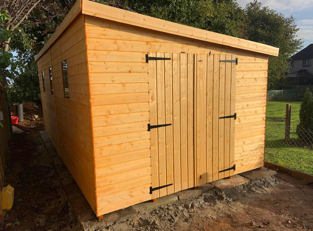 20x10 pent garden shed