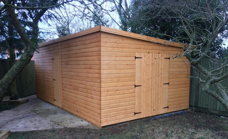 22x10 pent double door & single door no windows 
