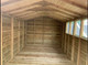 16x10 Apex 4ft6" double doors , Heavy duty 19mm t&g tanalised pressure treated cladding