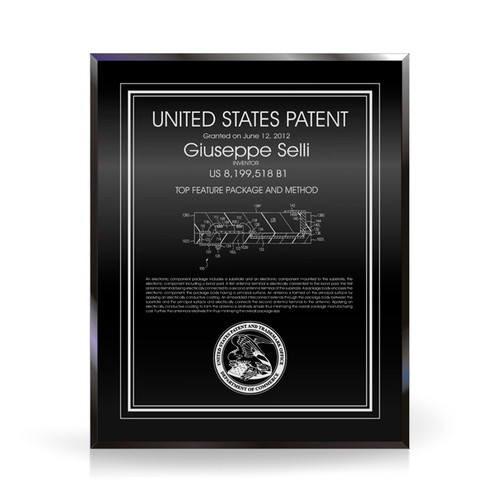 Moderno Black Acrylic Patent Plaque