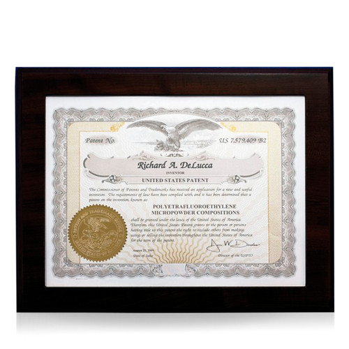 Expressions Black Frame Patent Certificate