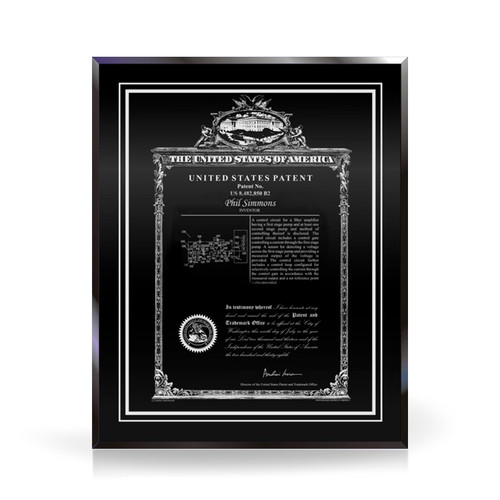 Heritage Black Acrylic Patent Plaque