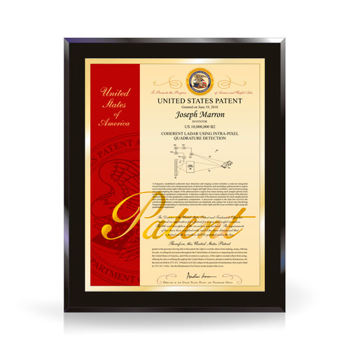 Prelude Gold and Black Acrylic Patent Plaque
