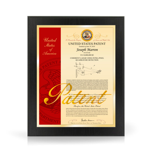 Prelude Gold and Black Finish Patent Plaque