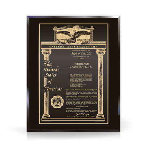 Legacy Emblem Gold and black Acrylic Trademark Plaque