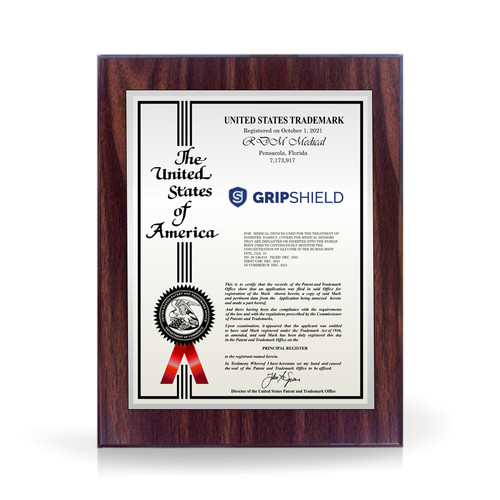 Accolade Emblem Silver and Walnut Finish Trademark Plaque