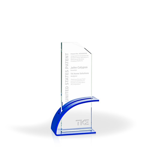 Blue Horizon Crystal Patent Award Blue Horizon Crystal Patent Award