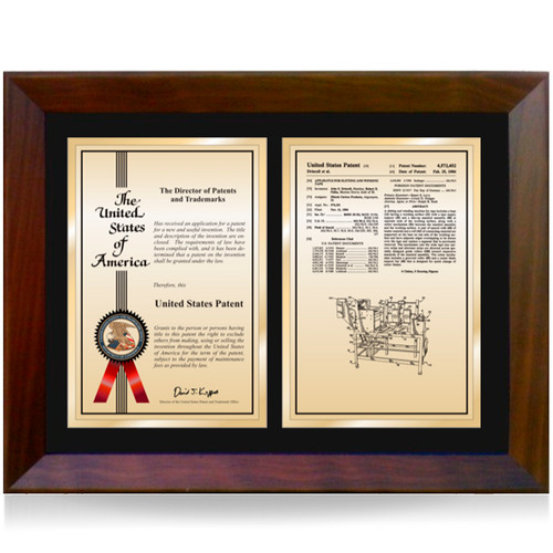 Prestige Double Gold and Black Ribbon Plaque - Front
