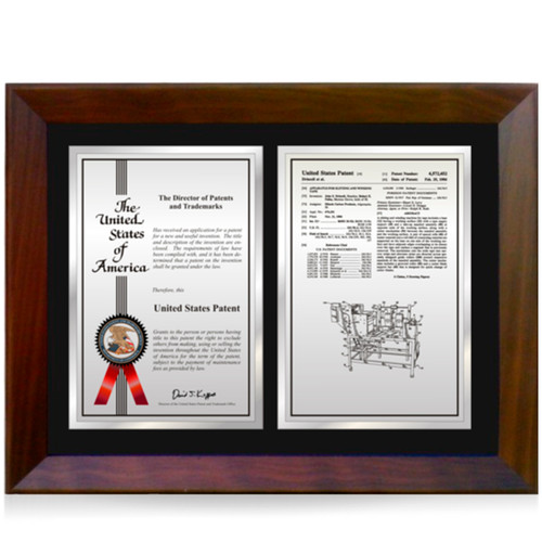 Prestige Double Accolade Silver and Black Ribbon Plaque - Front