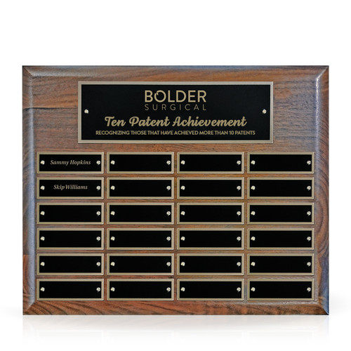 Briarwood Walnut Perpetual Patent Plaque
