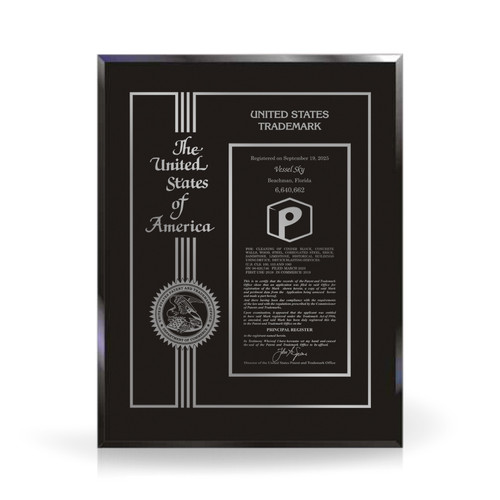 Accolade Emblem Black Acrylic Trademark Plaque