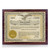 Memento Gold and Walnut Finish Patent Plaque